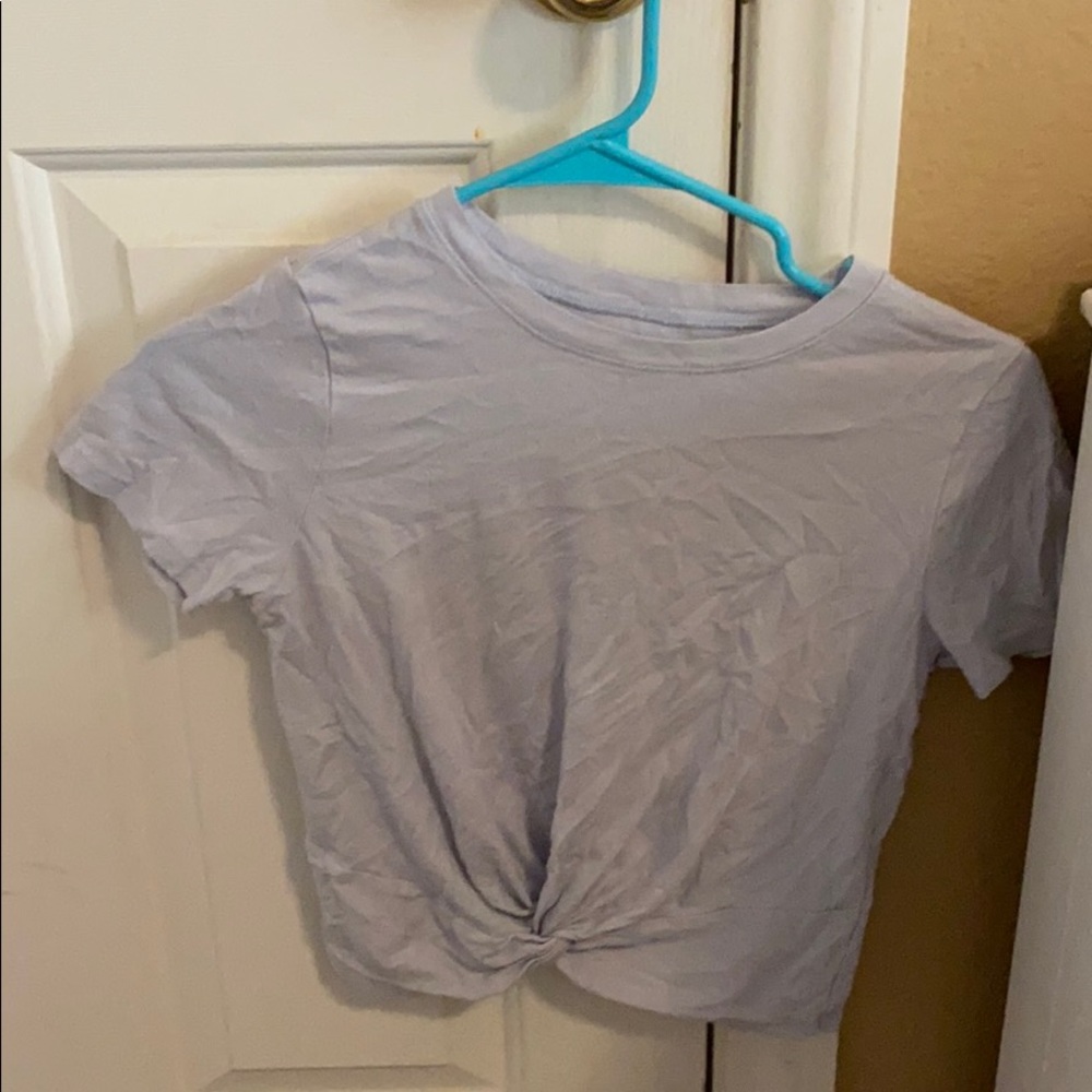 girls hollister light blue shirt